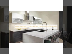 Dureza de Mohs 7 Quartz Plataforma de cozinha telha de chão com vídeo
