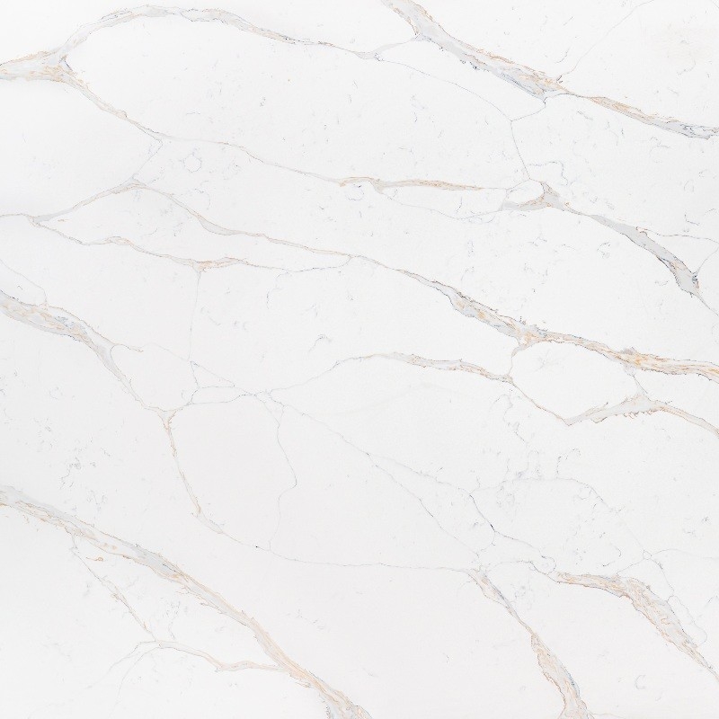 Detalhes de ouro de Calacatta Muito bom Quartzo Superfície 2/3 Cm Banheiro de vaidade Força flexural 40-70