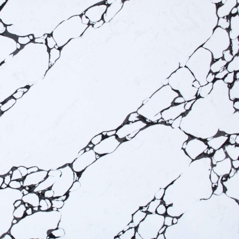 Panda Branco Calacatta Preto E Branco Texturas Naturais Estilo Eco-Amigável E Saudável Quartz Slab
