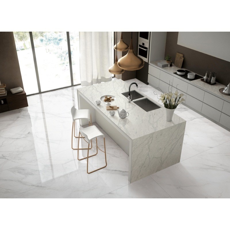 Cores misturadas fundo Carrara Quartz bancadas 2cm 3cm espessura