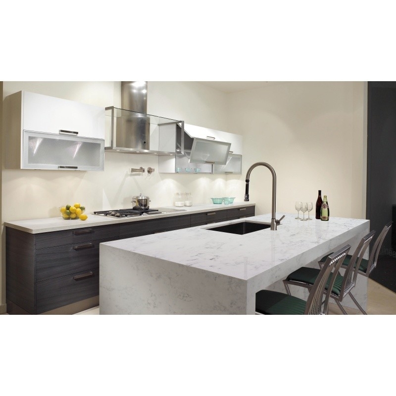 Dureza Mohs 7 Quartz Plataforma de cozinha azulejos de chão simples e confortável