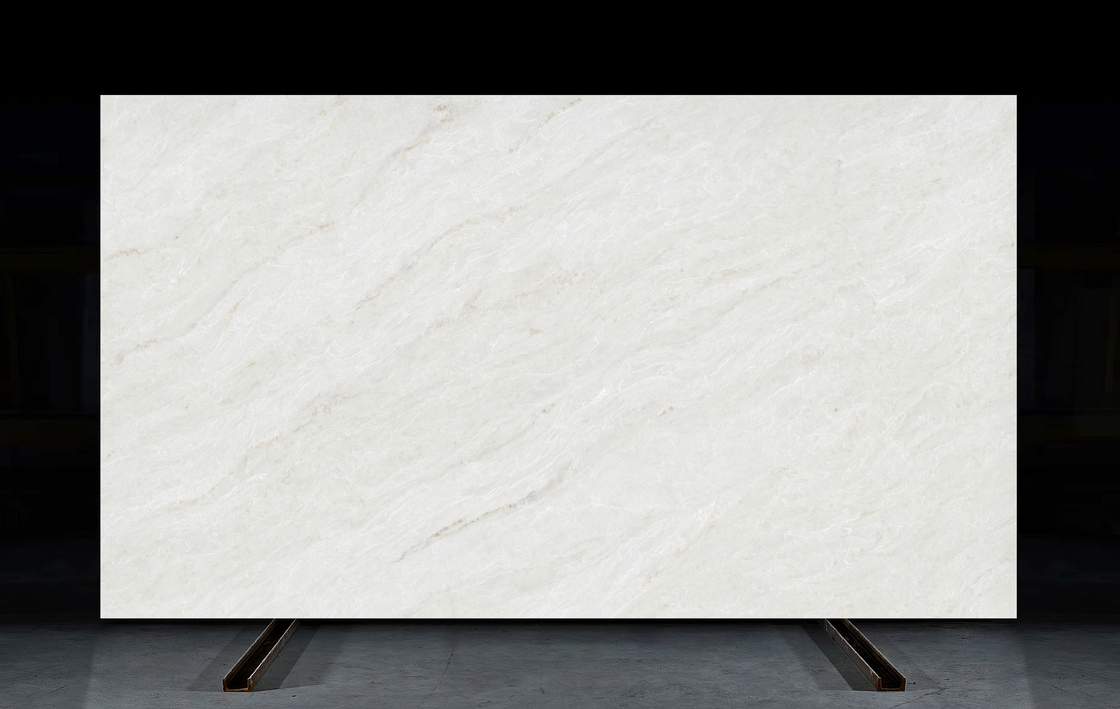 OLK7552 Taj Mahal Looking Quartz Stone Beige Background With Soft Vain Os estilos de pedra natural mais populares em 2025