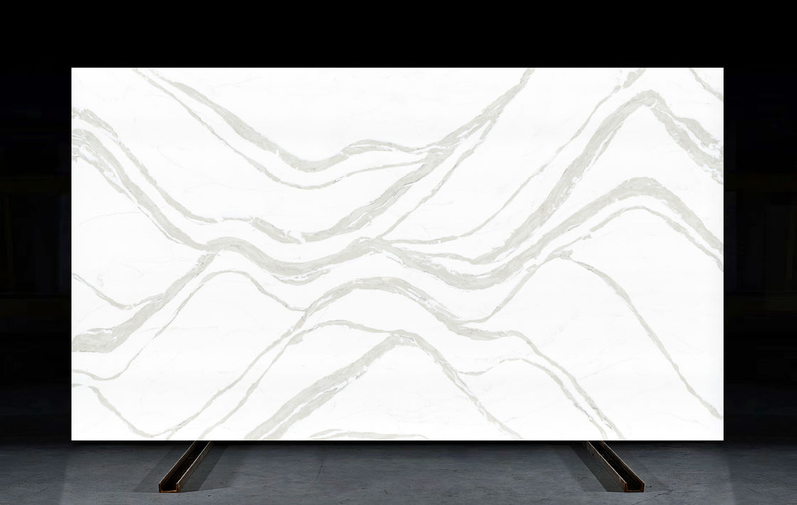 OLK7528 Superfícies de Pedra de Quartzo Estilo Pedra Natural Big Wave, Favoritas de Empreiteiros e Atacadistas