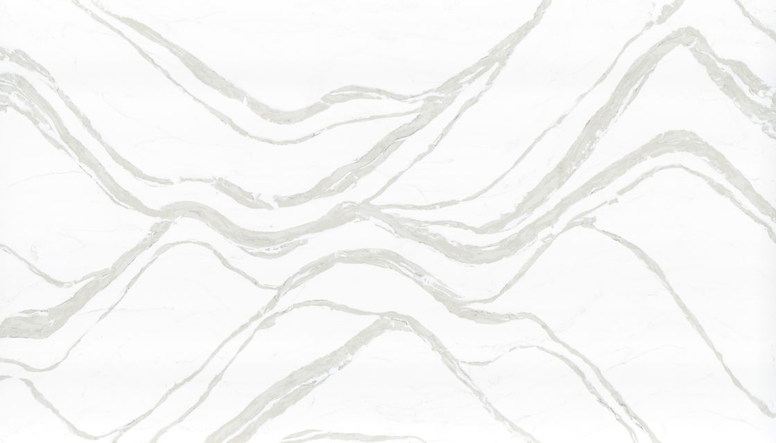 OLK7528 Superfícies de Pedra de Quartzo Estilo Pedra Natural Big Wave, Favoritas de Empreiteiros e Atacadistas