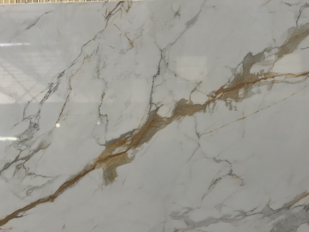 OLC510T Calacatta Ouro Impresso em Pedra Construtores e atacadistas 'Favorito Hd Tecnologia de Impressão Inkjet Slab