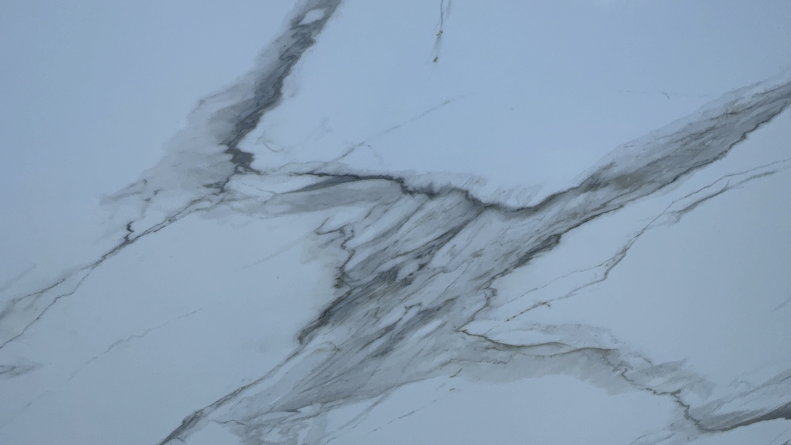 OLK1003G Calacatta Gold New Collection Vain To Full Body Impresso em Quartz de Pedra Hd Tecnologia de Impressão a Jato de Tinta Slab