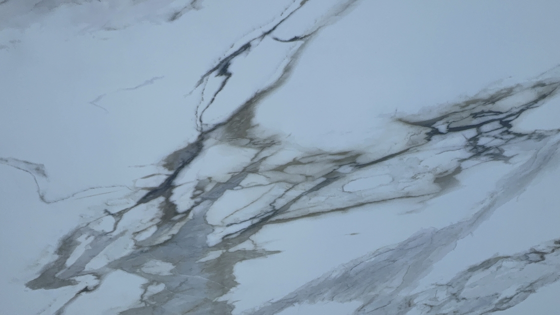 OLK1003G Calacatta Gold New Collection Vain To Full Body Impresso em Quartz de Pedra Hd Tecnologia de Impressão a Jato de Tinta Slab